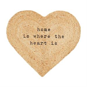 Heart Jute Mat