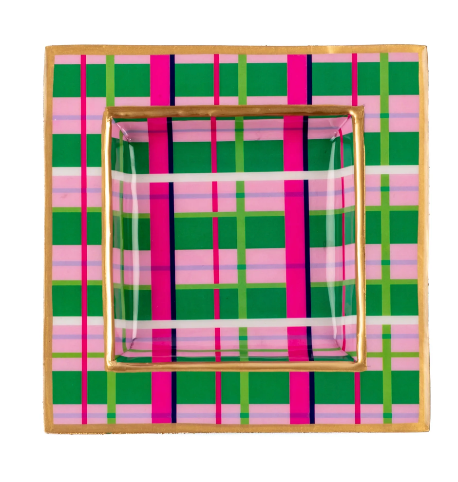 Mad Plaid Enameled Smidge Tray