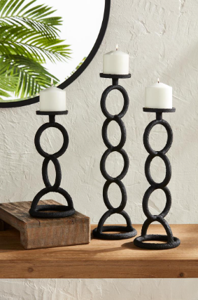 Black Chain Link Candlestick