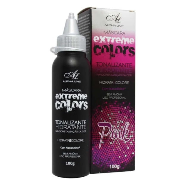 Moisturizing Hair Tinting Pink Glow Bath Treatment Mask 100g - Alpha Line