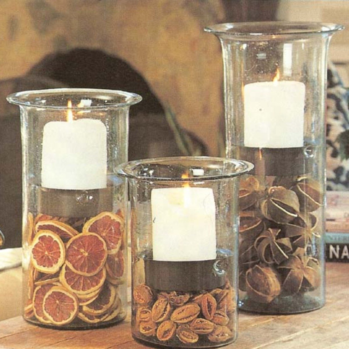 Glass Candle Cylinders w/ Inserts