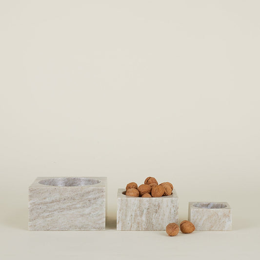 Modernist Marble Bowl - Light Grey