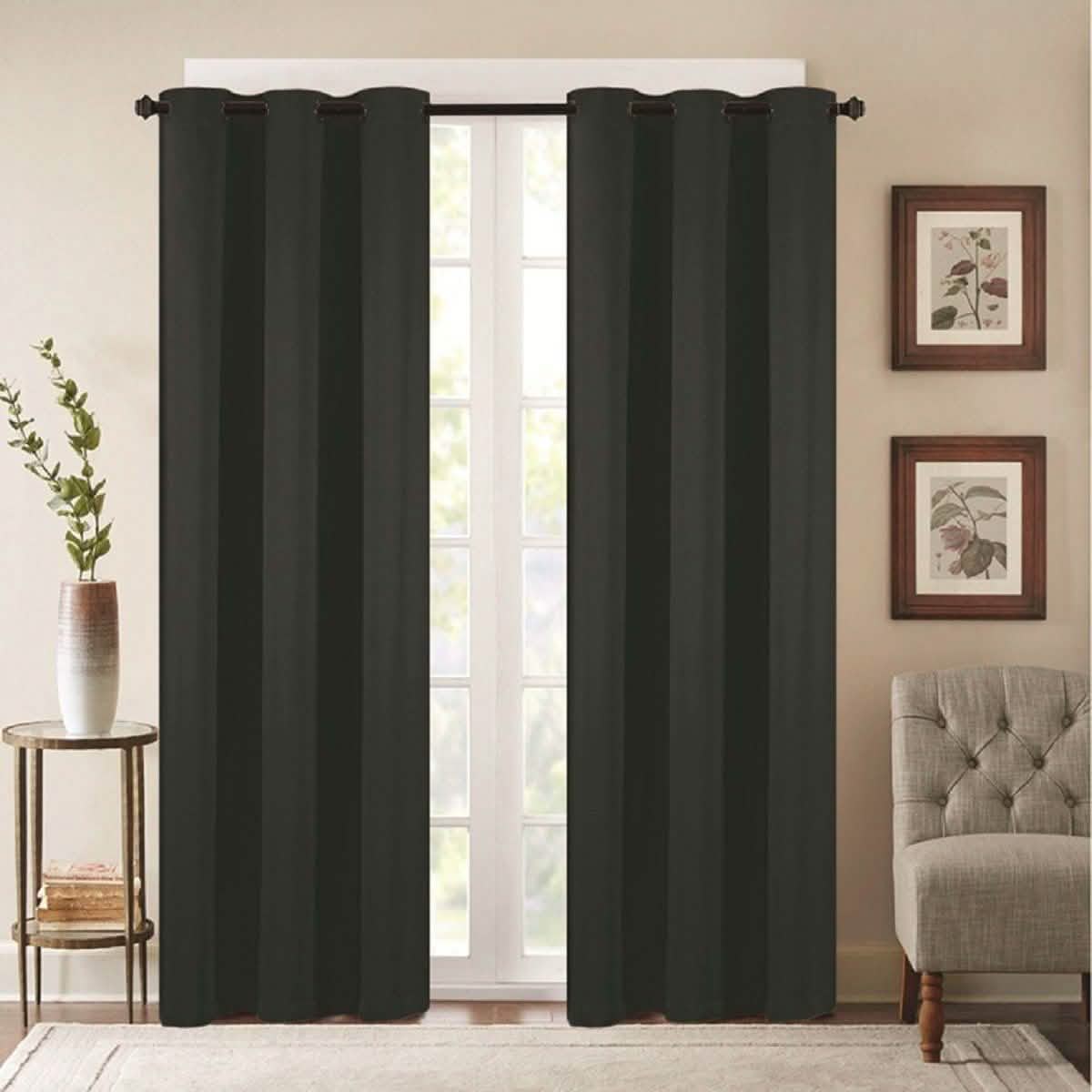 76 X 84 Double-Panel Blackout Panel Pair Lighting & Decor Black - DailySale