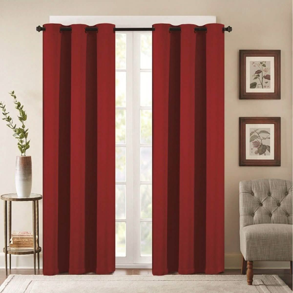 76 X 84 Double-Panel Blackout Panel Pair Lighting & Decor Burgundy - DailySale