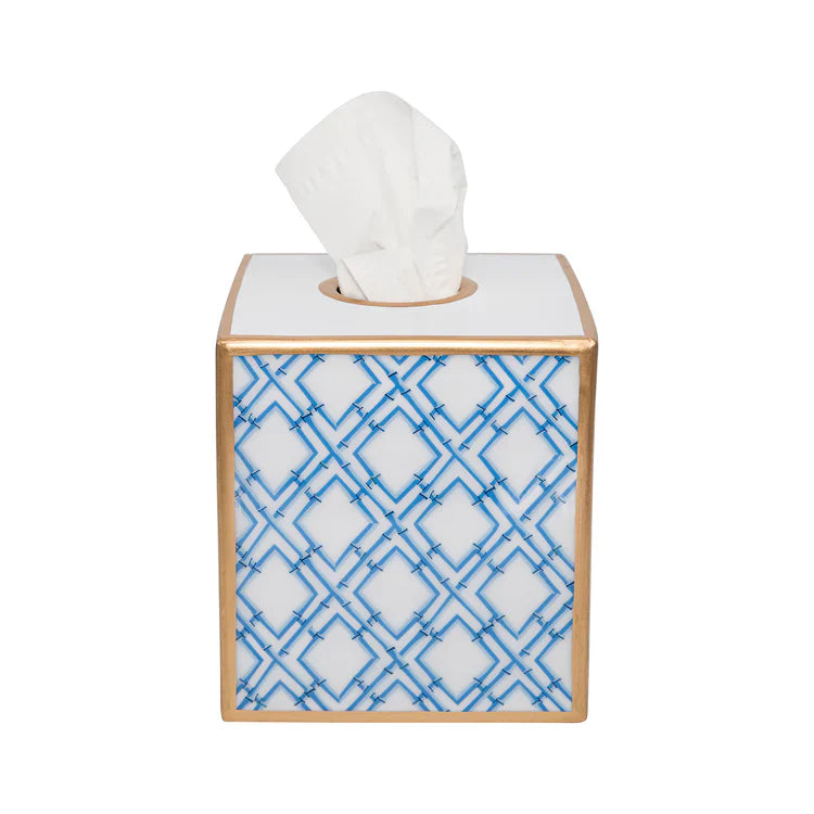 Jayes Studio Cane Enameled Tissue Box Cover