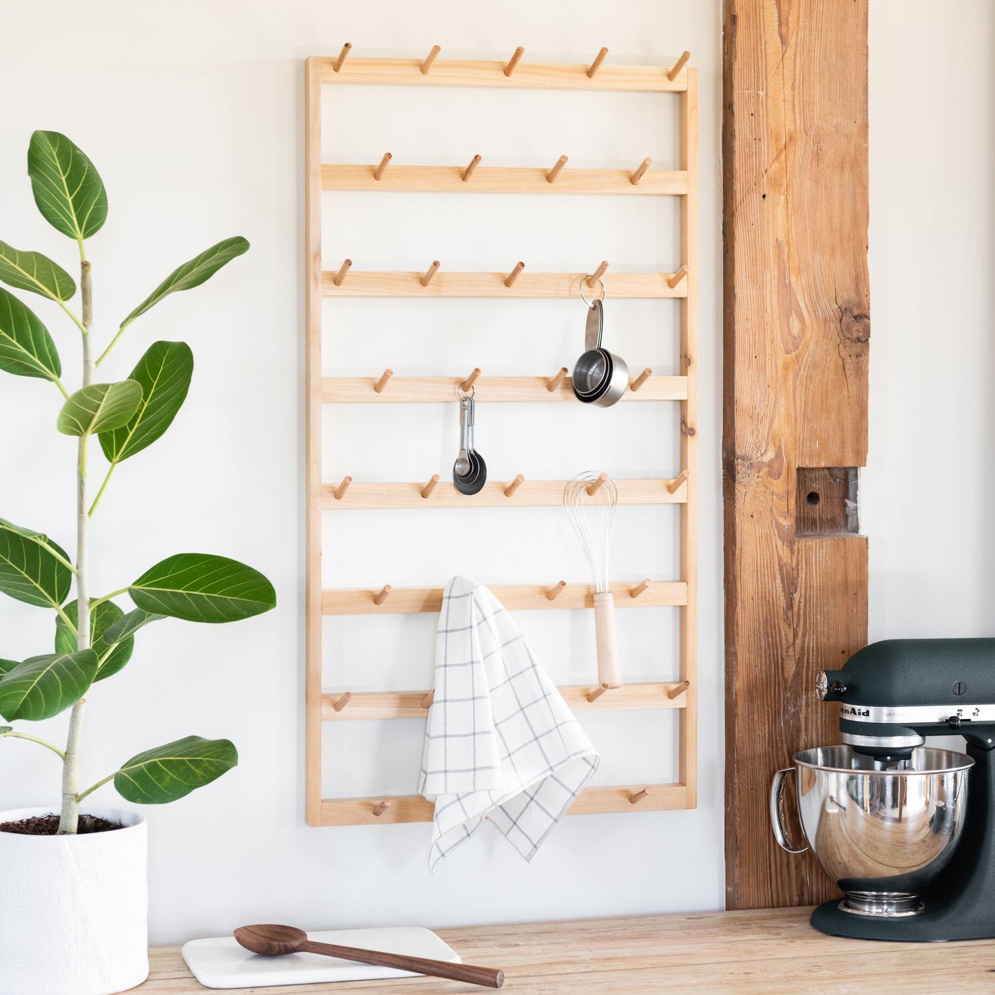 Wooden Mug Rack