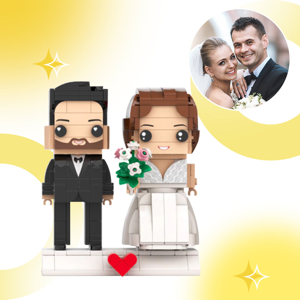 Fully Body Customizable 2 People Custom Brickheadz We Got Married