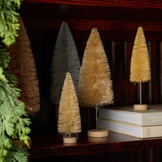 Multicolored Bottle Brush Tree Set