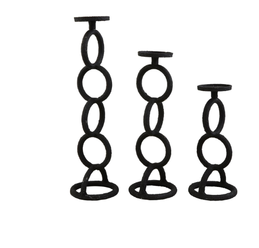 Black Chain Link Candlestick