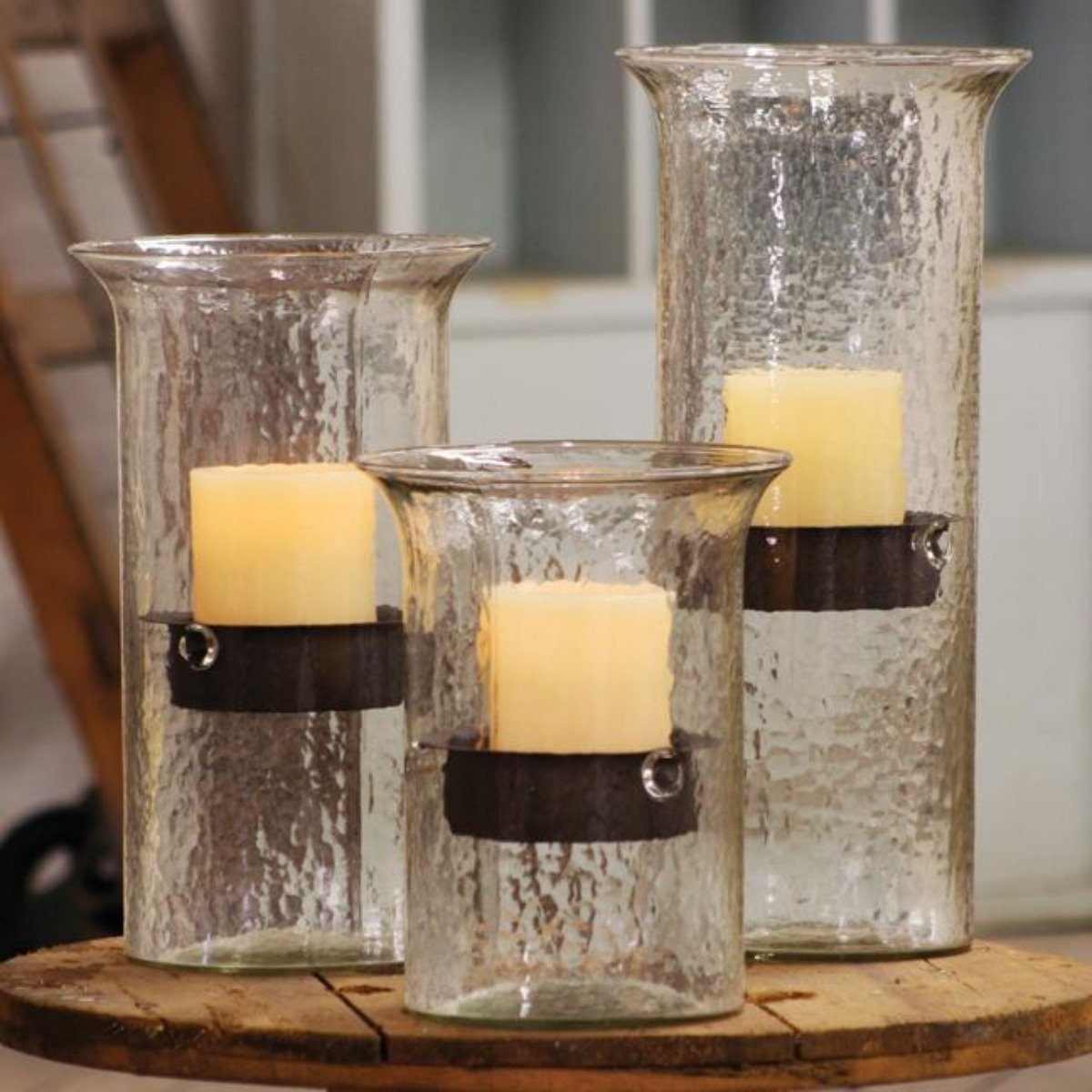 Glass Candle Cylinders w/ Inserts