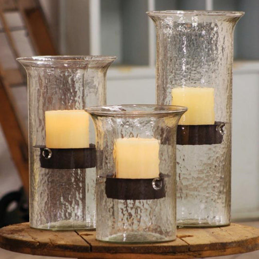 Glass Candle Cylinders w/ Inserts