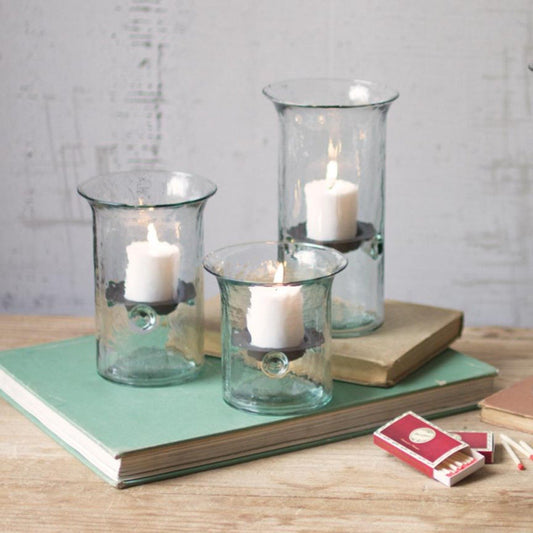 Glass Votive Cylinders (Set-3)