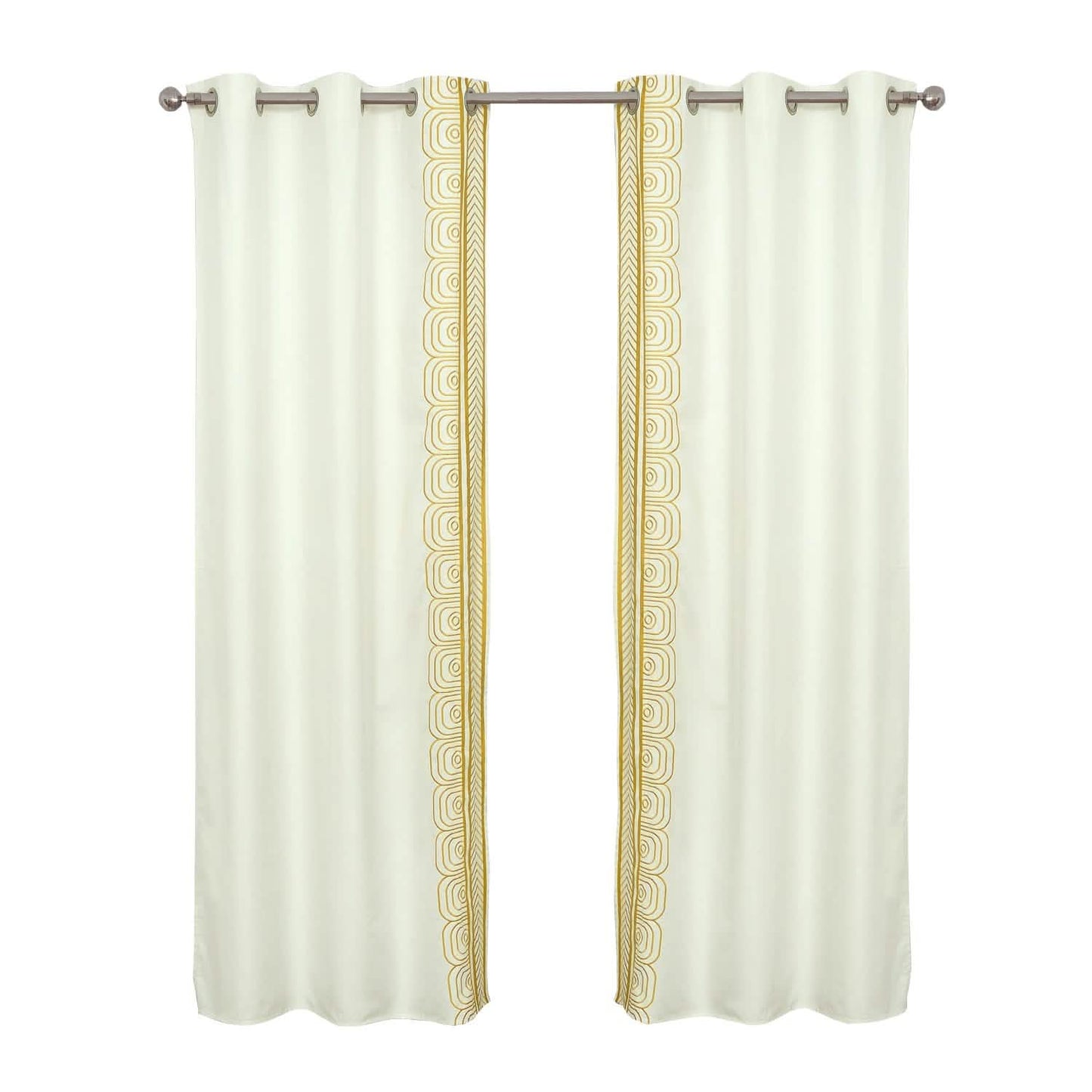 Global Embroidered Window Panel Pair Furniture & Decor 84" - DailySale