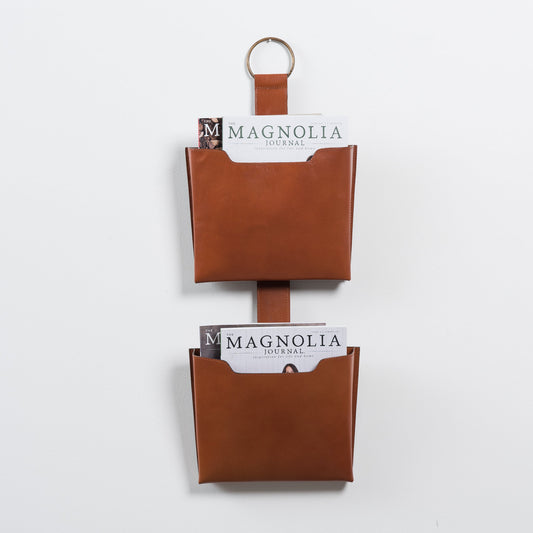 small leather wall pocket organizer