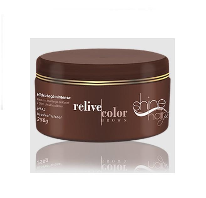 Color Relieve Brown Strengthening Revitalizating Keratin Mask 250g - Shine Hair