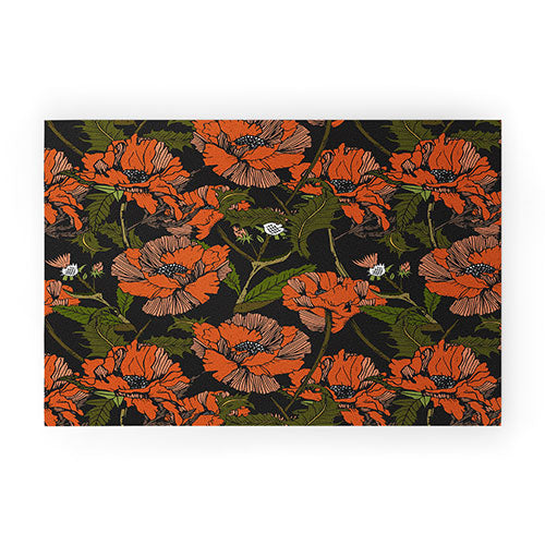 Autumn Poppies Welcome Mat (DS) DD