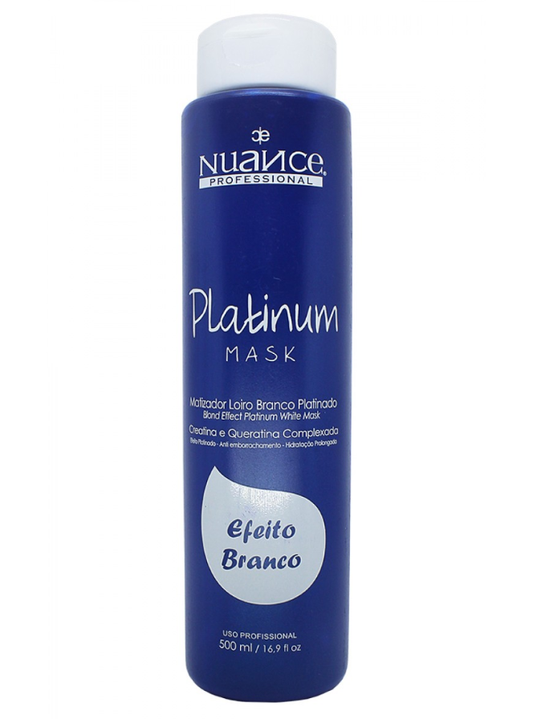 Brazilian Treatment Blond Effect Platinum White Hair Mask Toning 500ml - Nuance