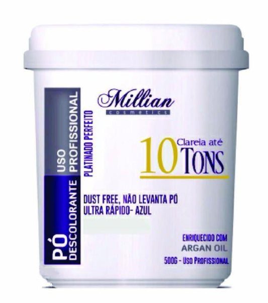 Fast Blue Platinum Argan 10 Tones Bleaching Powder Dust Free 500g - Millian