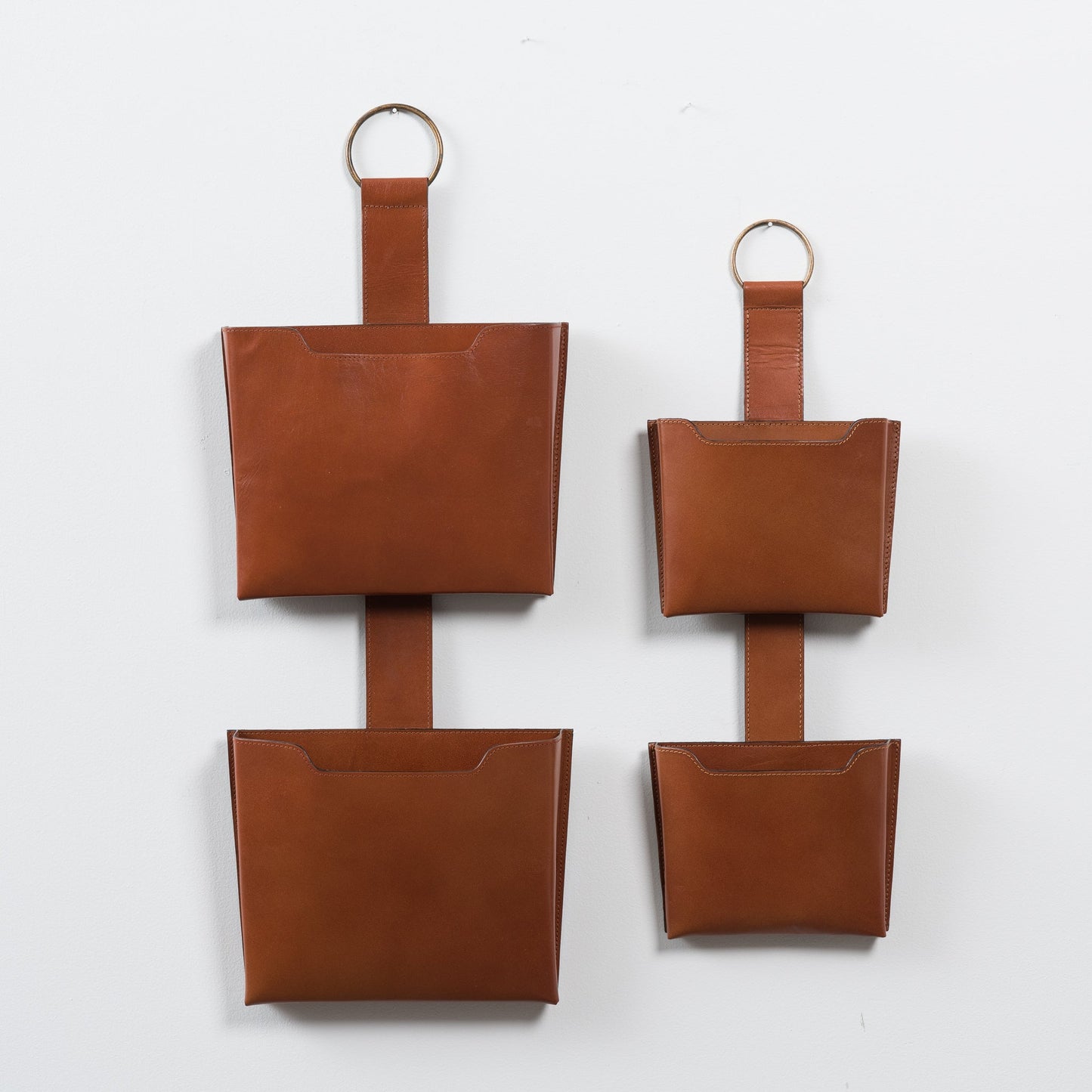 Leather Vertical Wall Pocket